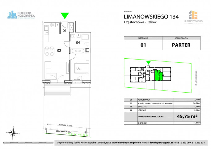 Mieszkanie Sprzedaż Częstochowa Raków Limanowskiego 14